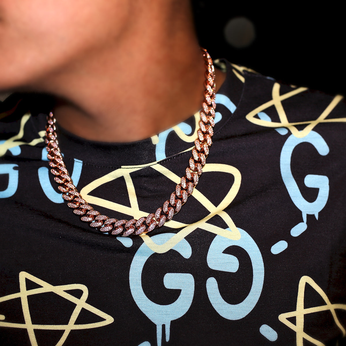 Cuban Link Chain in Rose Gold - 12mm