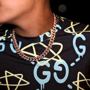 Cuban Link Chain in Rose Gold - 12mm