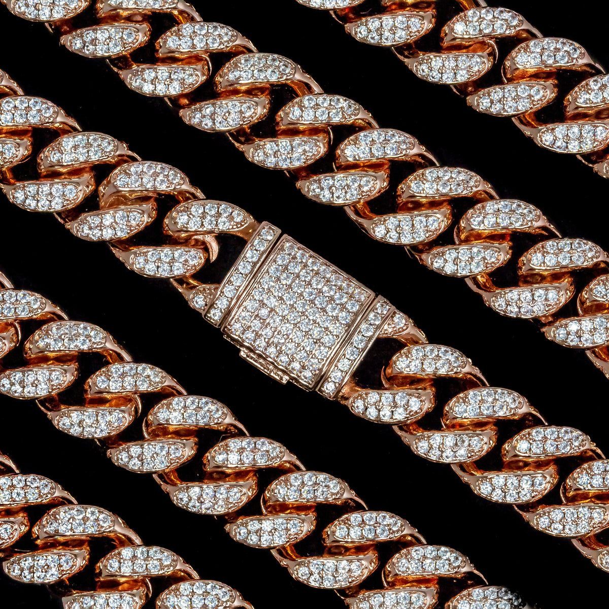 Cuban Link Chain in Rose Gold - 12mm