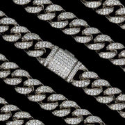 Cuban Link Chain in White Gold - 12mm