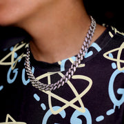 Cuban Link Chain in White Gold - 12mm