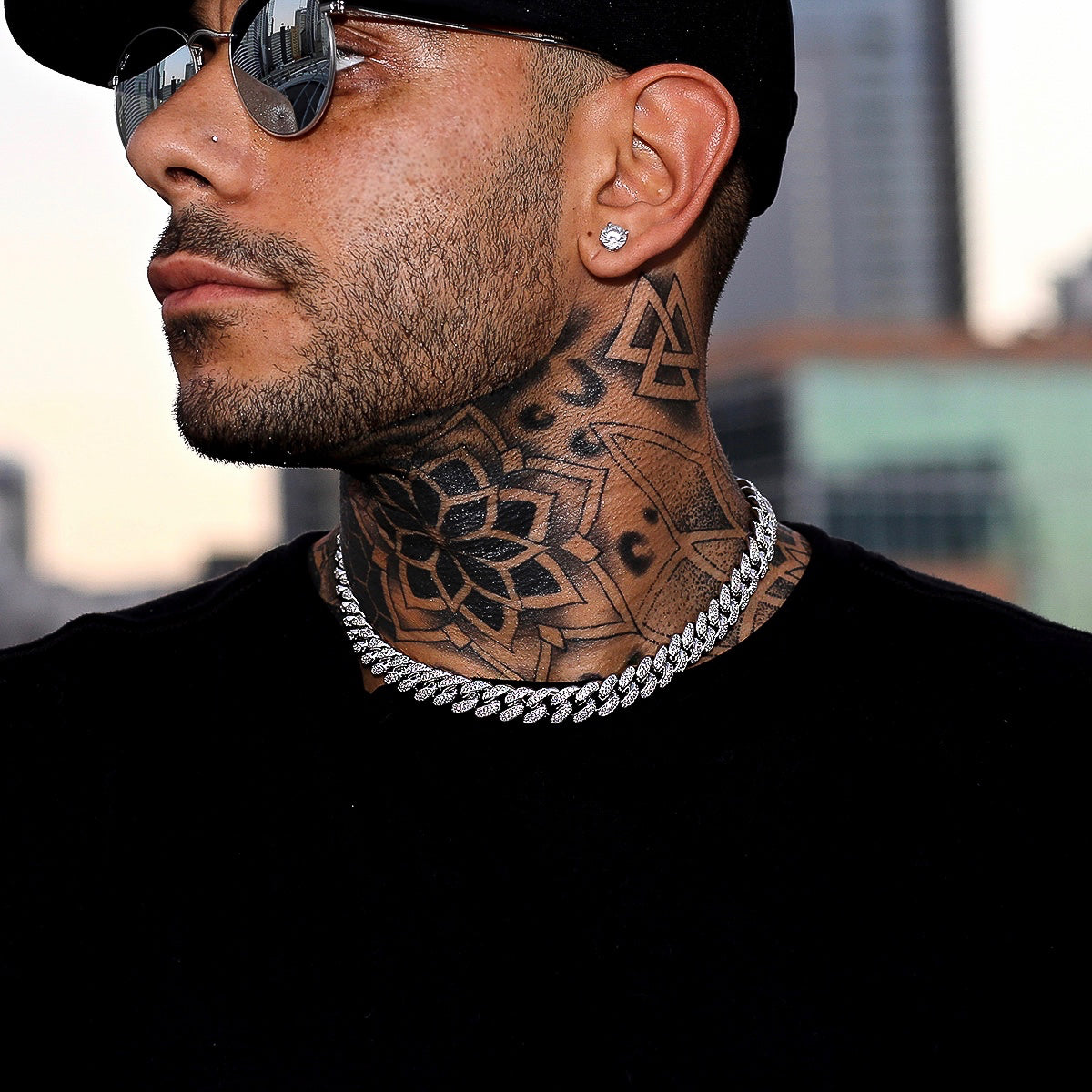 Cuban Link Chain in White Gold - 12mm