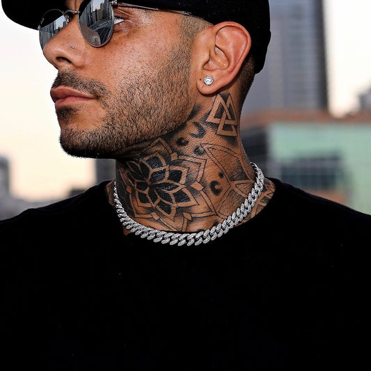 Cuban Link Chain in White Gold - 12mm