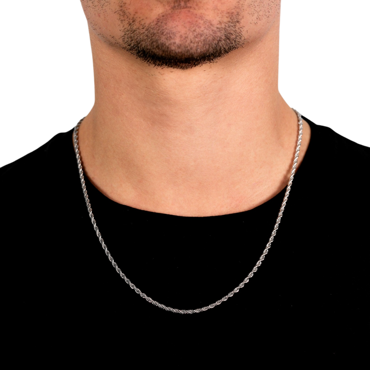 Rope Chain in White Gold - 3mm