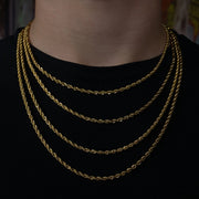 Rope Chain in Yellow Gold - 3mm