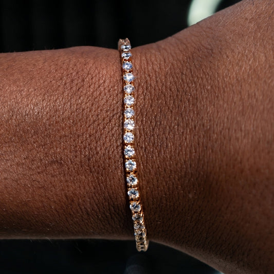 Tennis Bracelet in Rose Gold - 3mm