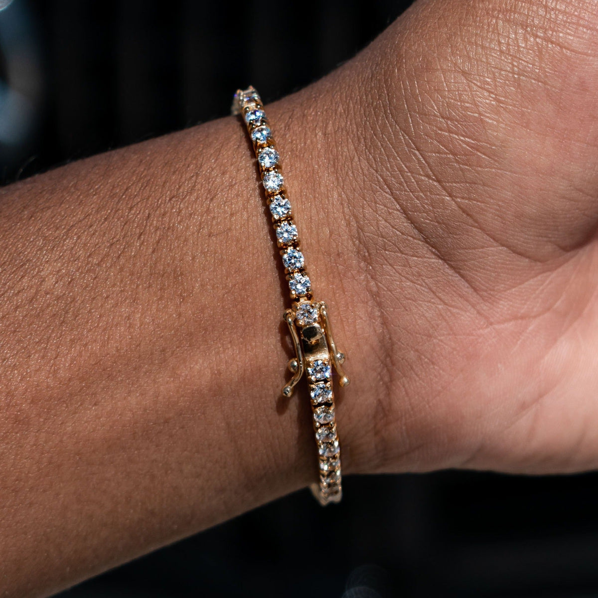 Tennis Bracelet in Yellow Gold - 3mm