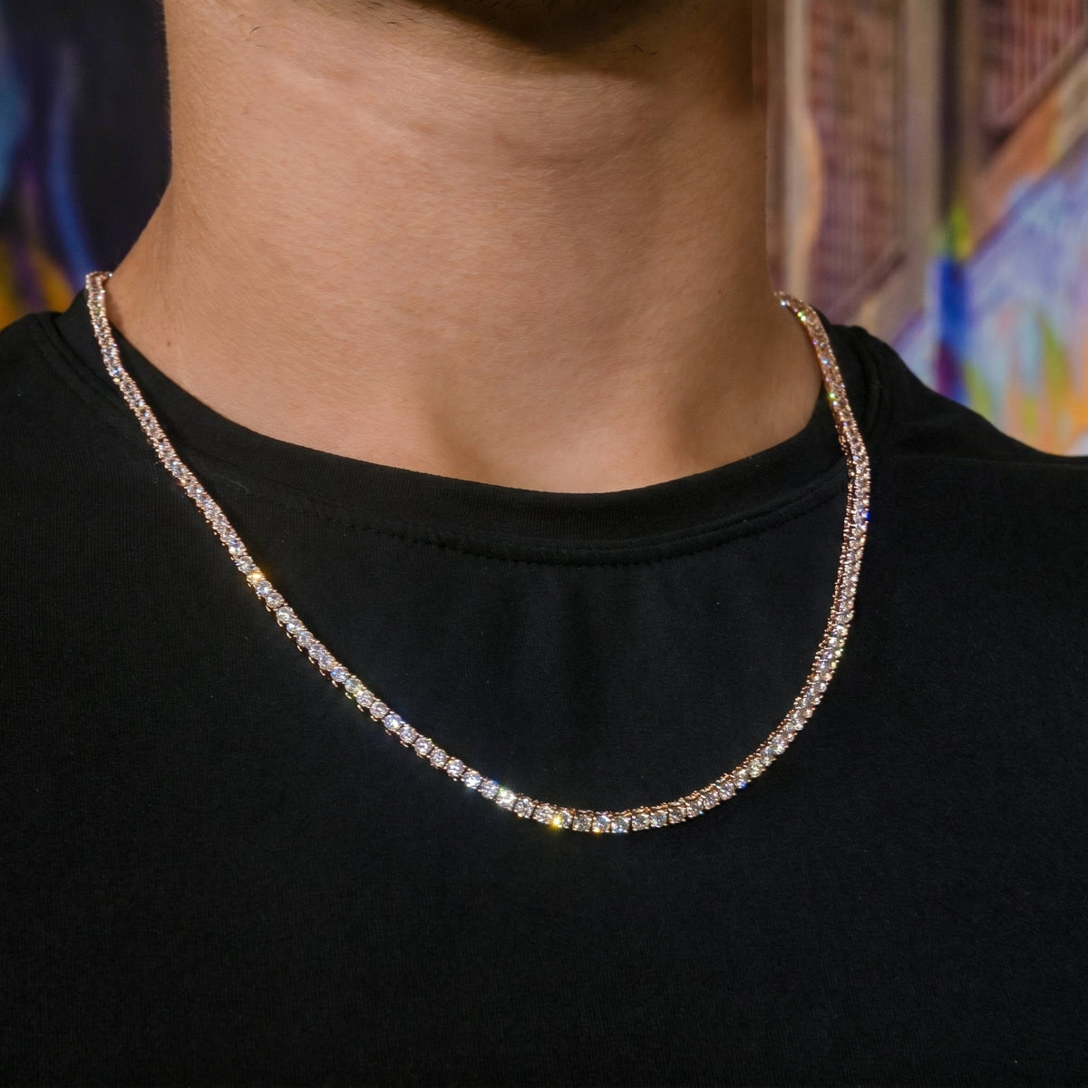 Tennis Chain in Rose Gold - 3mm