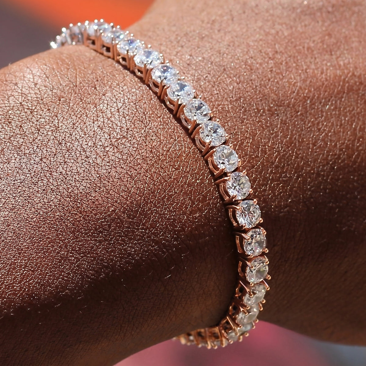Tennis Bracelet in Rose Gold - 4mm