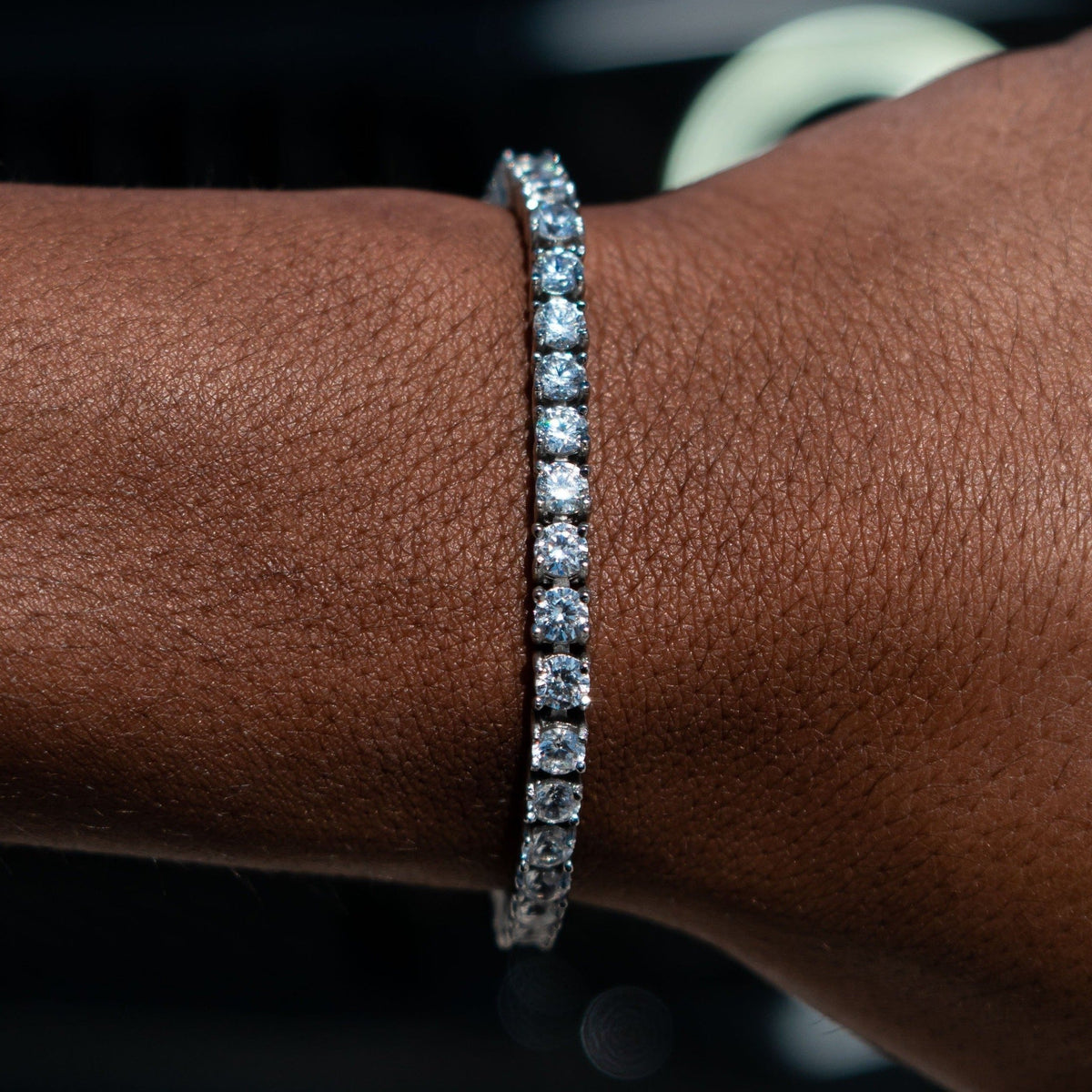 Tennis Bracelet in White Gold - 4mm