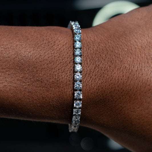 Tennis Bracelet in White Gold - 4mm