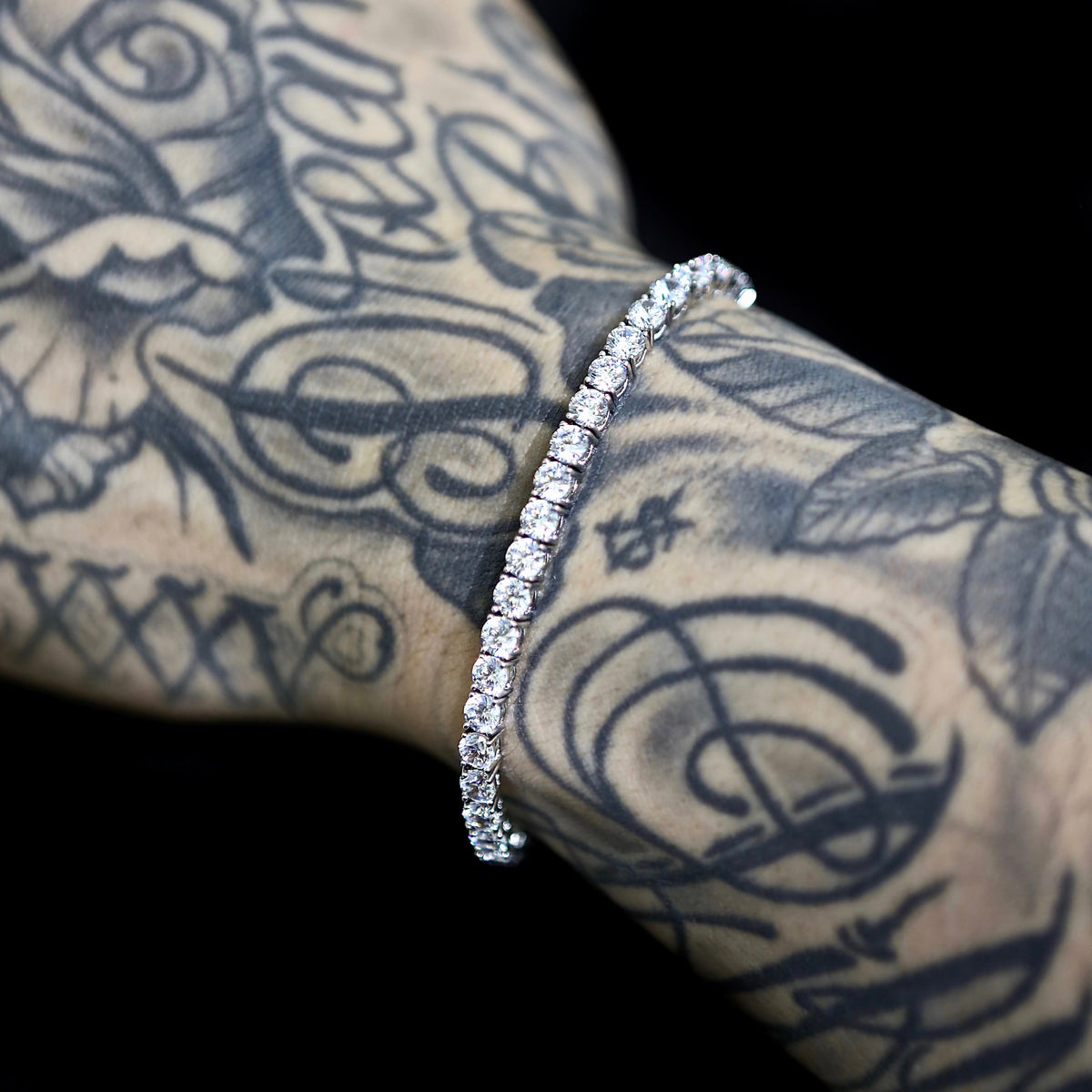 Tennis Bracelet in White Gold - 4mm