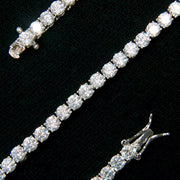 Tennis Bracelet in White Gold - 4mm