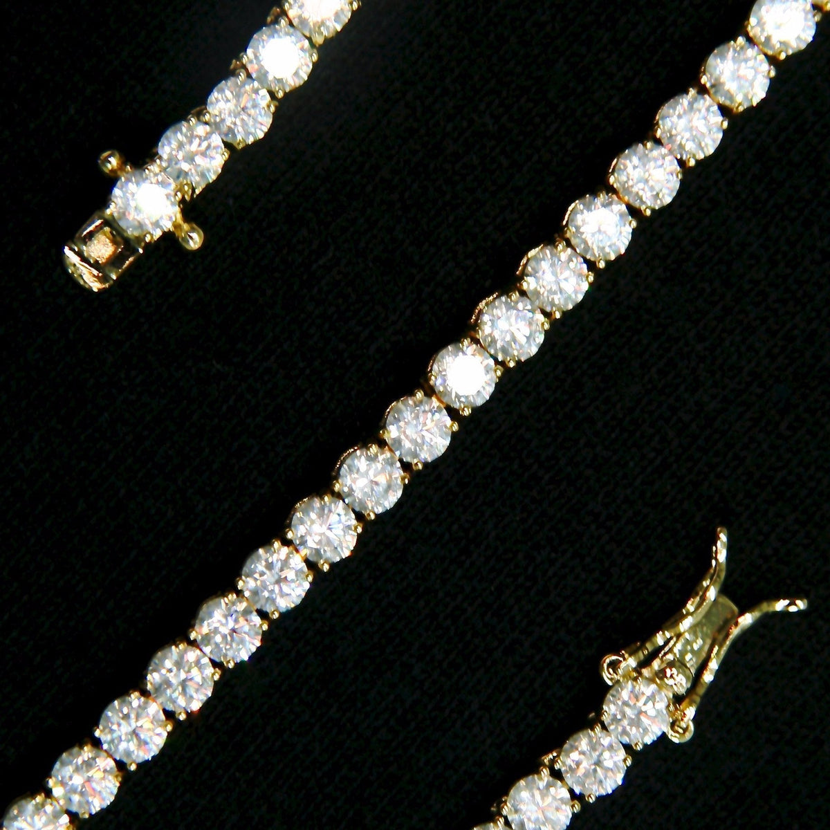 Tennis Chain in Yellow Gold - 4mm