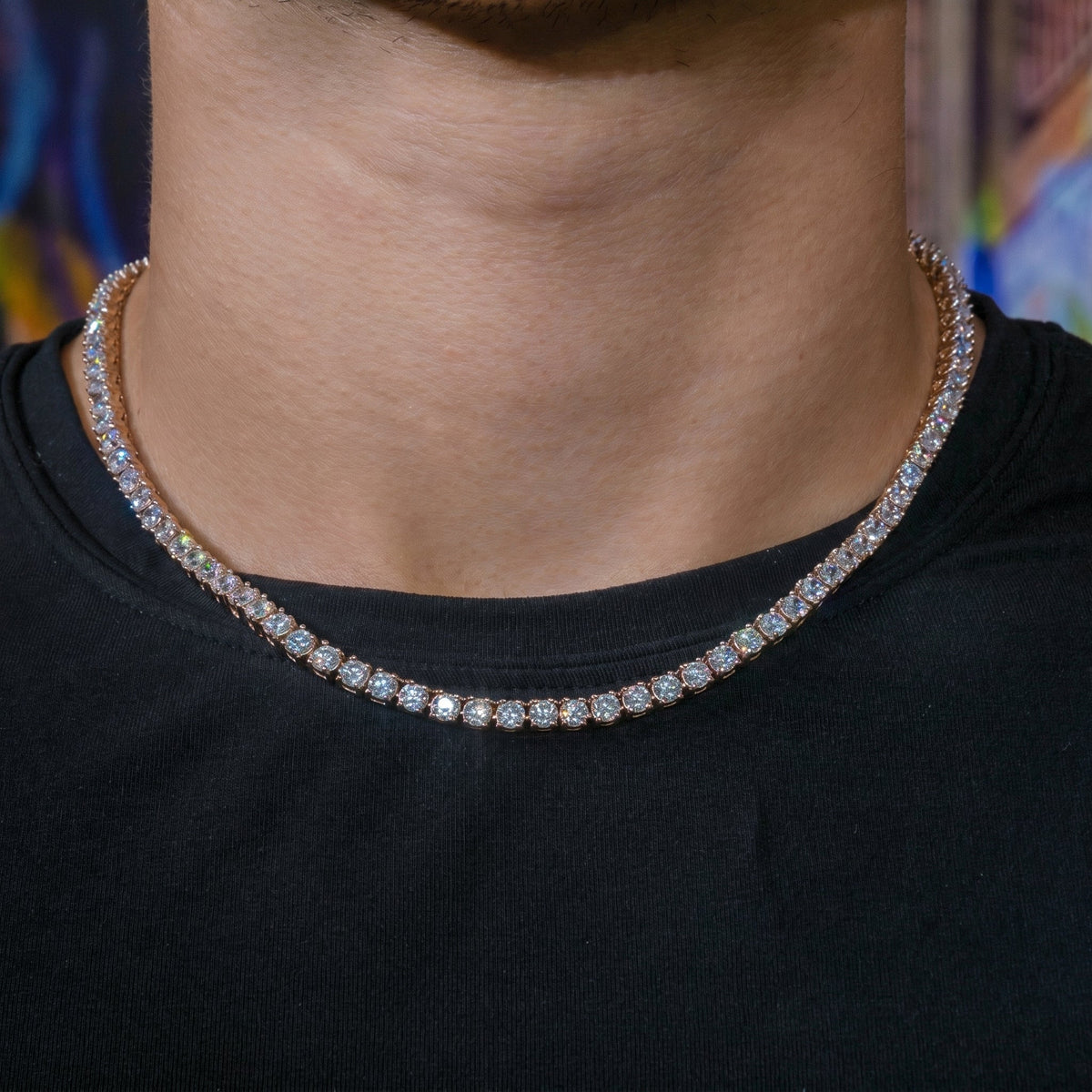 Tennis Chain in Rose Gold - 4mm