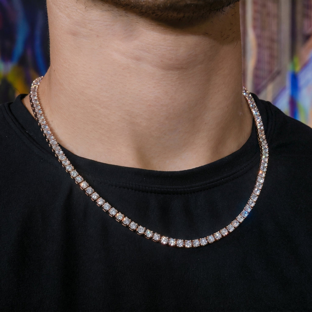 Tennis Chain in Rose Gold - 4mm