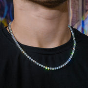 Tennis Chain in White Gold - 4mm