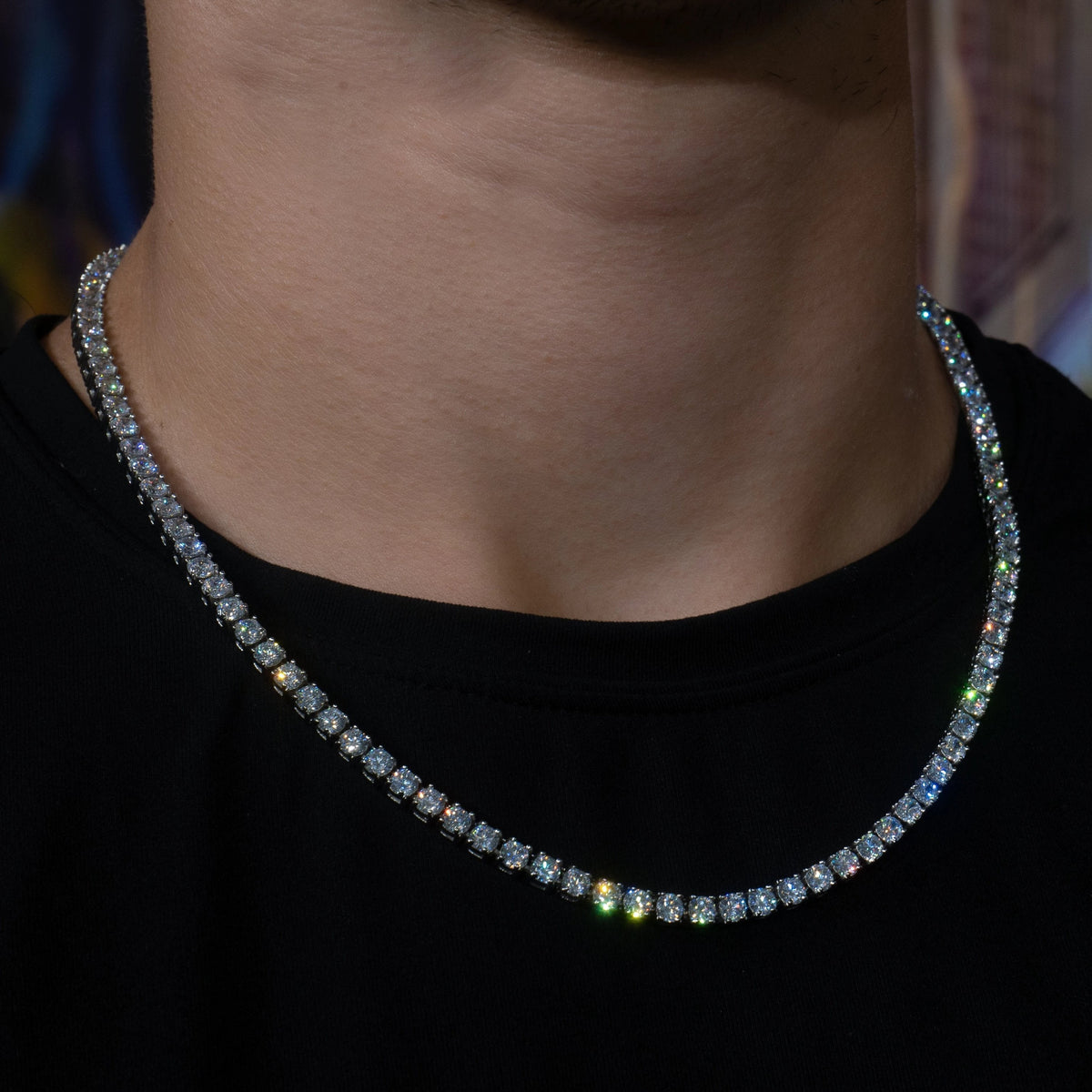 Tennis Chain in Yellow Gold - 4mm