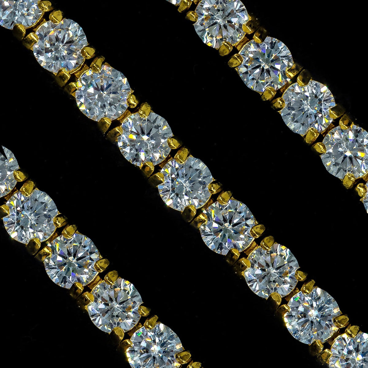 Tennis Chain in Yellow Gold - 5mm