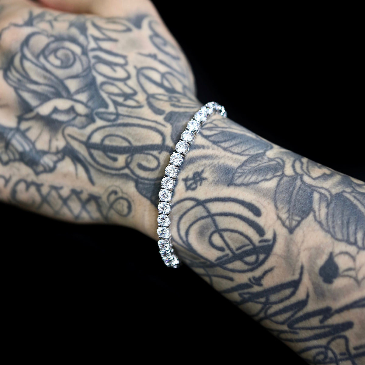 Tennis Bracelet in White Gold - 5mm