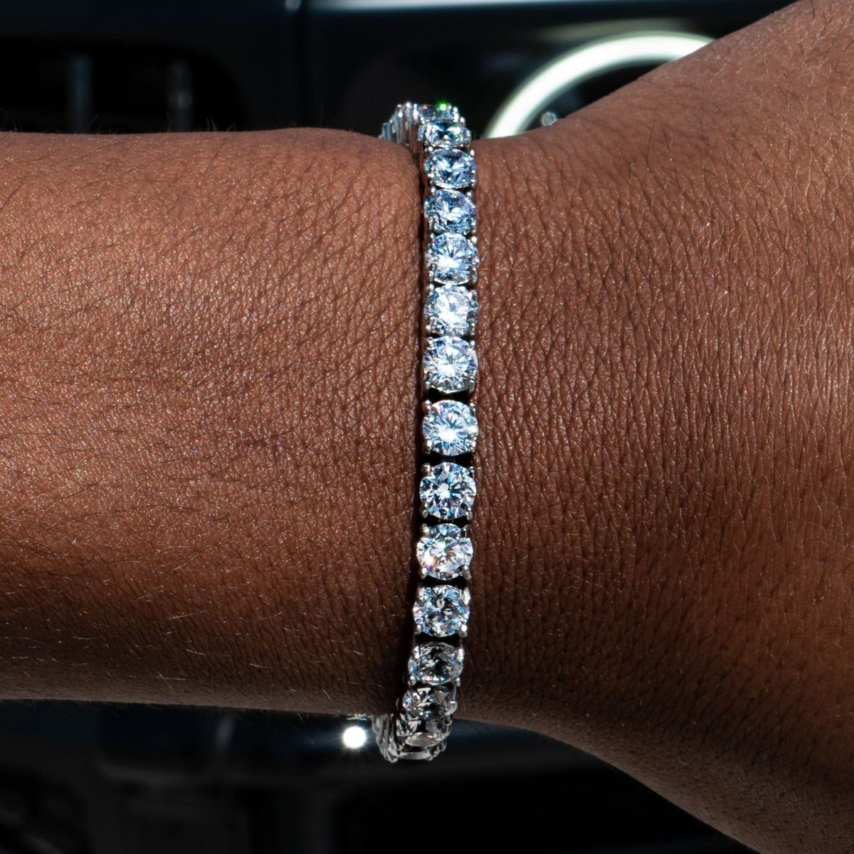 Tennis Bracelet in White Gold - 5mm