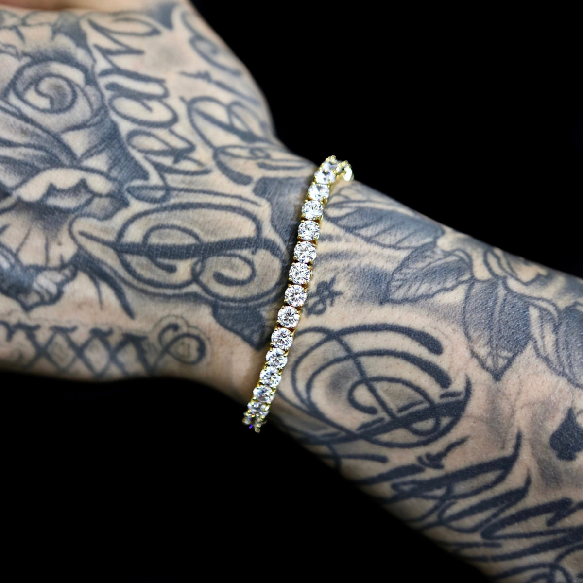 Tennis Bracelet in Yellow Gold - 5mm