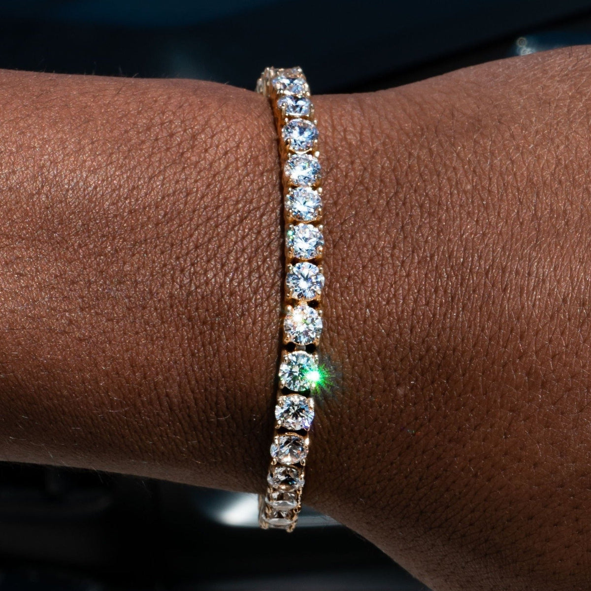 Tennis Bracelet in Yellow Gold - 5mm