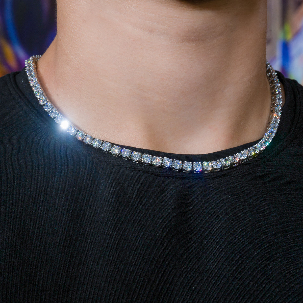 Tennis Chain in White Gold - 5mm
