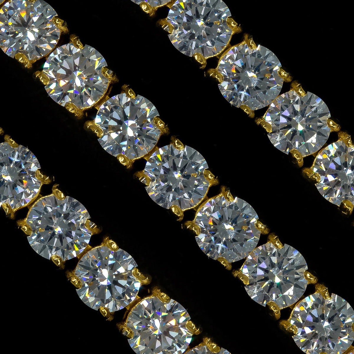Tennis Chain in Yellow Gold - 6mm