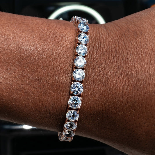 Tennis Bracelet in Rose Gold - 6mm