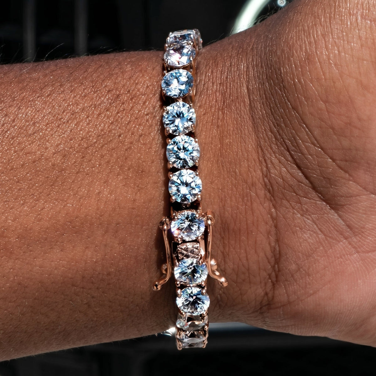 Tennis Bracelet in Rose Gold - 6mm