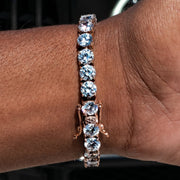 Tennis Bracelet in Rose Gold - 6mm