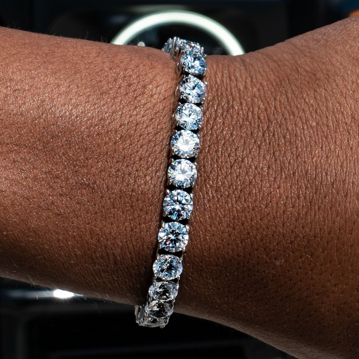 Tennis Bracelet in White Gold - 6mm