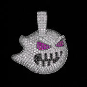 Iced Demon Pendant in White Gold