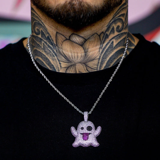 Iced Ghost Pendant in White Gold