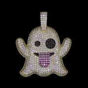 Iced Ghost Pendant in Yellow Gold