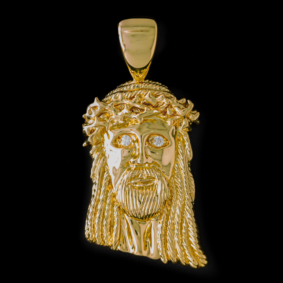 Plain Jesus Pendant in Yellow Gold
